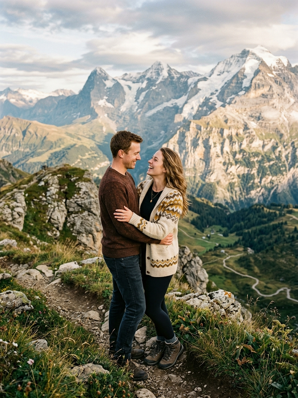 Engagement shoot in the mountains